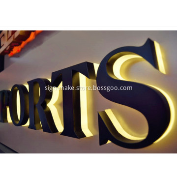 Large Backlit Reverse Channel Letter Sign